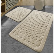 SET 2x Tappeto bagno BAMBI 60x100 cm beige