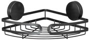 Mensola angolare nera per bagno Static-Loc® , larghezza 27 cm Pavia - Wenko
