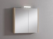Pensile con luce Akira rovere nabucco L 71.5 x H 70 x P 15.5 cm