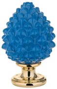 PIGNA ORNAMENTALE DA MOBILE BLU BASE ORO LUCIDO H cm 17