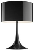 Flos Spun Light Table 2 Lampada da tavolo H.68 cm a luce diffusa in metallo Nero lucido