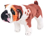 Giocattolo in Peluche Bulldog, Leone, Leopardo, Pantera, e Tigre XXL, Bianco e Marrone / Bulldog