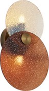 Applique Art Déco bronzo scuro con vetro ambrato 2 luci - Text