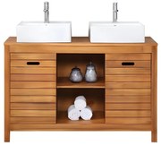 Mobile bagno con lavabo semplice 130 cm in Legno d'acacia - PULUKAN