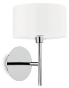 Applique Industrial-Minimal Woody Metallo Bianco 1 Luce 3W 3000K Luce Calda