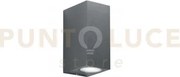 Applique biemissione qubo antracite 2 luci attacco gu10 ip54 6,7x9,...