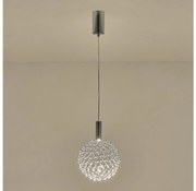 Lampadario LED a sospensione con filo LED/6,3W/230V 3000K cromo lucido diametro 25 cm