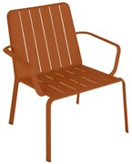 Sedia da giardino in alluminio con braccioli Idaho NATERIAL, seduta in alluminio arancione