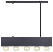 Markslöjd 107037 - Lampadario a sospensione con filo COUTURE 5xE27/40W/230V nero