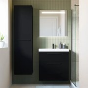 Mobile sottolavabo e lavabo Remix nero opaco L 75 x H 73 x P 46 cm 1 vasca 3 cassetti