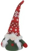 Gnomo Natale fermaporta 33 cm cappello rosso