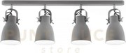 Applique a parete legend grigia e nickel 4 luci attacco e27 72x16x1...