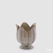 EDG - Enzo De Gasperi Vaso in ceramica Tulipano H 16 Cm D. 14 Cm