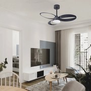 Ventilatore da soffitto Infinity nero, Ø 92.6 cm, CCT, dimmerabile, MANTRA IP20