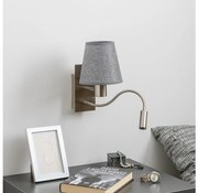 Brilagi - Applique a LED NUBILA 1xE27/25W/230V + LED/3W cromo/grigio