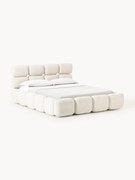 Letto imbottito in bouclé con contenitore Tayla
