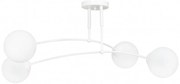Lampadario a Sospensione in Acciaio e Vetro PREGOS 4 Nero/Bianco 4xE14 Colore del corpo Bianco