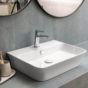 Lavabo D'Appoggio 56x41,5 Cm Karag Bianco Lucido