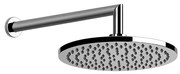 Soffione doccia 20 cm tondo Anticalcare orientabile con braccio a parete cromo Emporio shower 47284 Gessi