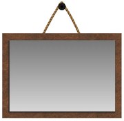 Specchio rettangolare in metallo ruggine 50 x 70 cm
