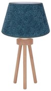 Duolla - Lampada da tavolo BOUCLE 1xE27/15W/230V diametro 28 cm turchese/legno