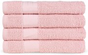 Set di 4 asciugamani in spugna di cotone rosa 50x100 cm - Good Morning