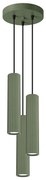Sollux SL.1614 - Lampadario a sospensione con filo KARBON 3xGU10/10W/230V verde