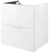 Mobile da bagno sotto lavabo Neo bianco laccato lucido L 60 x H 64 x P 48 cm 2 cassetti, lavabo non incluso