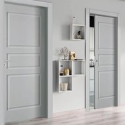 Porta battente New York grigio L 60 x H 210 cm destra