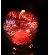 Lampada led Mela rossa senza fili in vetro
