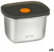 Porta pranzo Ermetico Quttin Acciaio inossidabile Rettangolare 450 ml 11,6 x 9,4 x 7 cm (12 Unità)