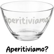 Coppetta vetro scritta Aperitiviamo 680 ml