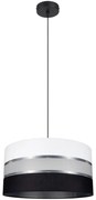 Lampadario a sospensione con filo CORAL 1xE27/60W/230V bianco e nero