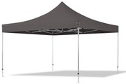 TOOLPORT 4x4m gazebo pieghevole PES, PROFESSIONAL alluminio, grigio scuro - (600179)