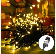 Aigostar - Catena LED natalizia da esterno 600xLED/8 funzioni 18m IP44 bianco caldo