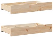Cassettoni Da Letto Con Ruote 2 Pz 95x55x16 Cm İn Legno Di Pino /