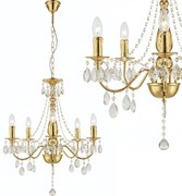 Lampada da soffitto EBT015-5CP Gold