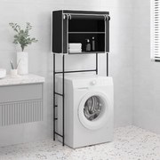 Rastrelliera Per Lavatrice 2 Livelli Nera 71x29,5x170,5cm Ferro /