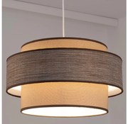 Lampadario a sospensione con filo GRACE 1xE27/60W/230V diametro 40 cm beige/marrone