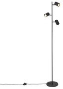 Lampada da terra smart nera a 3 luci incl. 3 Wifi GU10 50mm - Jeana
