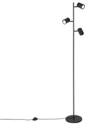 Lampada da terra smart nera a 3 luci incl. 3 Wifi GU10 50mm - Jeana