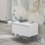 Cassettone sospeso bagno 60 cm bianco lucido   Iside