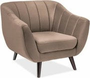 Poltrona Elite 1 Velvet beige scuro – 91x85x83 cm