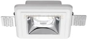 Gfa631- faretto in gesso finitura cromo da incasso 1 luce attacco g...
