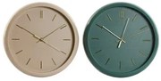 Orologio da Parete Home ESPRIT Verde Rosa PVC Moderno 30 x 4 x 30 cm (2 Unità)