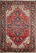 Heriz Tappeto 210x300 Rosso (Iran) Annodato A Mano