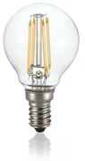 10 Lampadine Led Sfera E14 4 Watt 3000 K Triac Trasparente