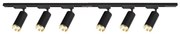 Faretto per sistema a binario MICA 6xGU10/10W/230V nero/oro