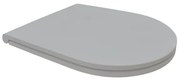 Copriwater FLO tondo originale per serie sanitari con chiusura rallentata sganciabile in urea grigio matt