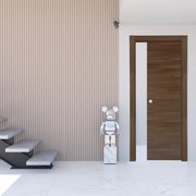 Porta scorrevole MONET marrone L 90 x H 210 cm reversibile